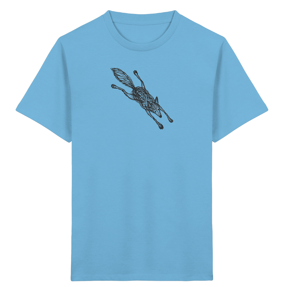 Wolf von oben - Kinder Bio T-Shirt