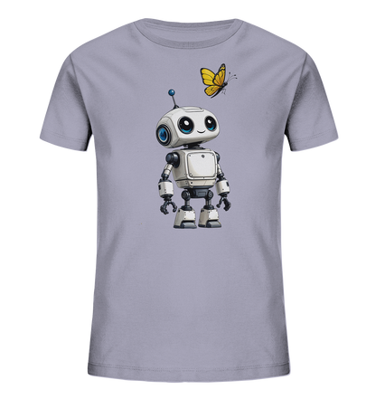 Kinder T-Shirt mit kleinem Roboter und Schmetterling