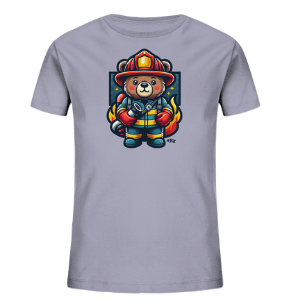 Kinder-T-Shirt mit Bär in Feuerwehrmontur
