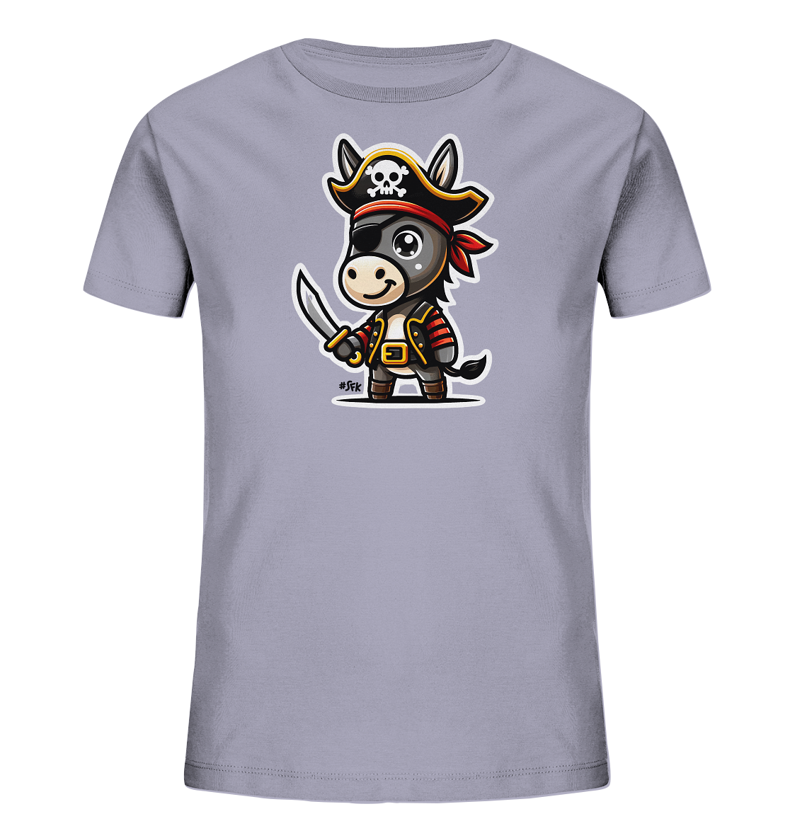 Kinder T-Shirt – Kleiner Pirat Esel mit Säbel