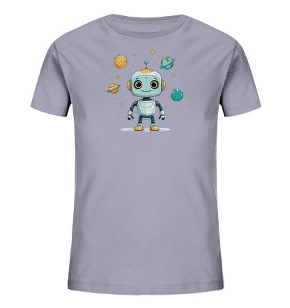 Kinder-T-Shirt | Galaktischer Roboter mit Sternen - Kinder Bio T-Shirt