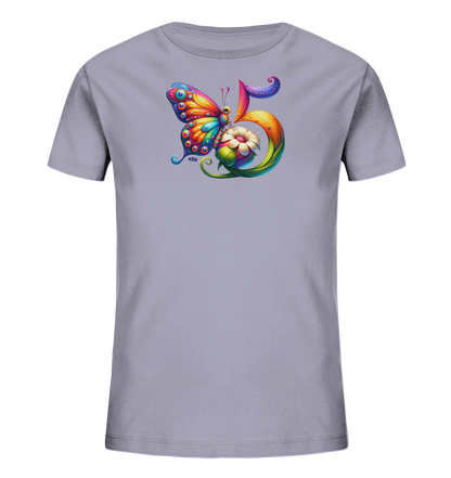 Kinder T-Shirt mit bunter Zahl 5 und Schmetterling