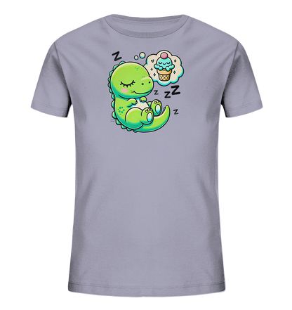 Kinder T-Shirt mit schlafendem Dino und Eiscreme-Traum