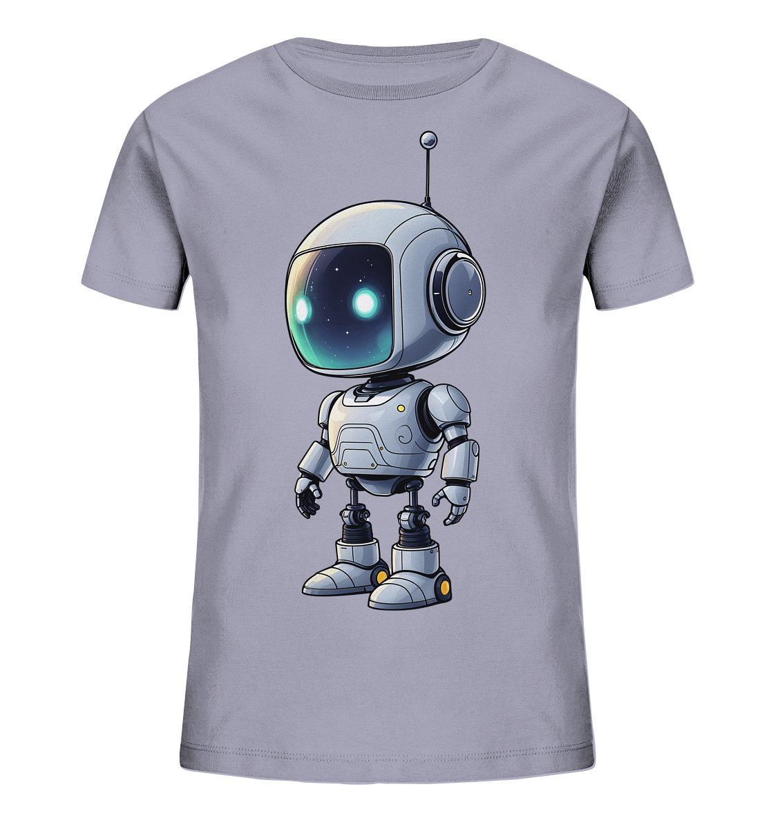 Kinder T-Shirt – Roboter Kopf voller Sterne