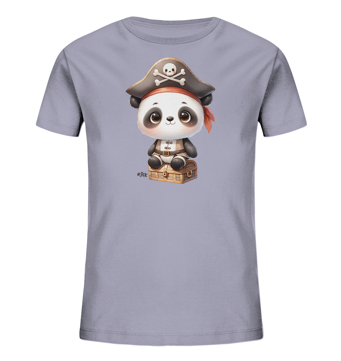 Kinder T-Shirt – Süßer Panda Pirat auf Schatz