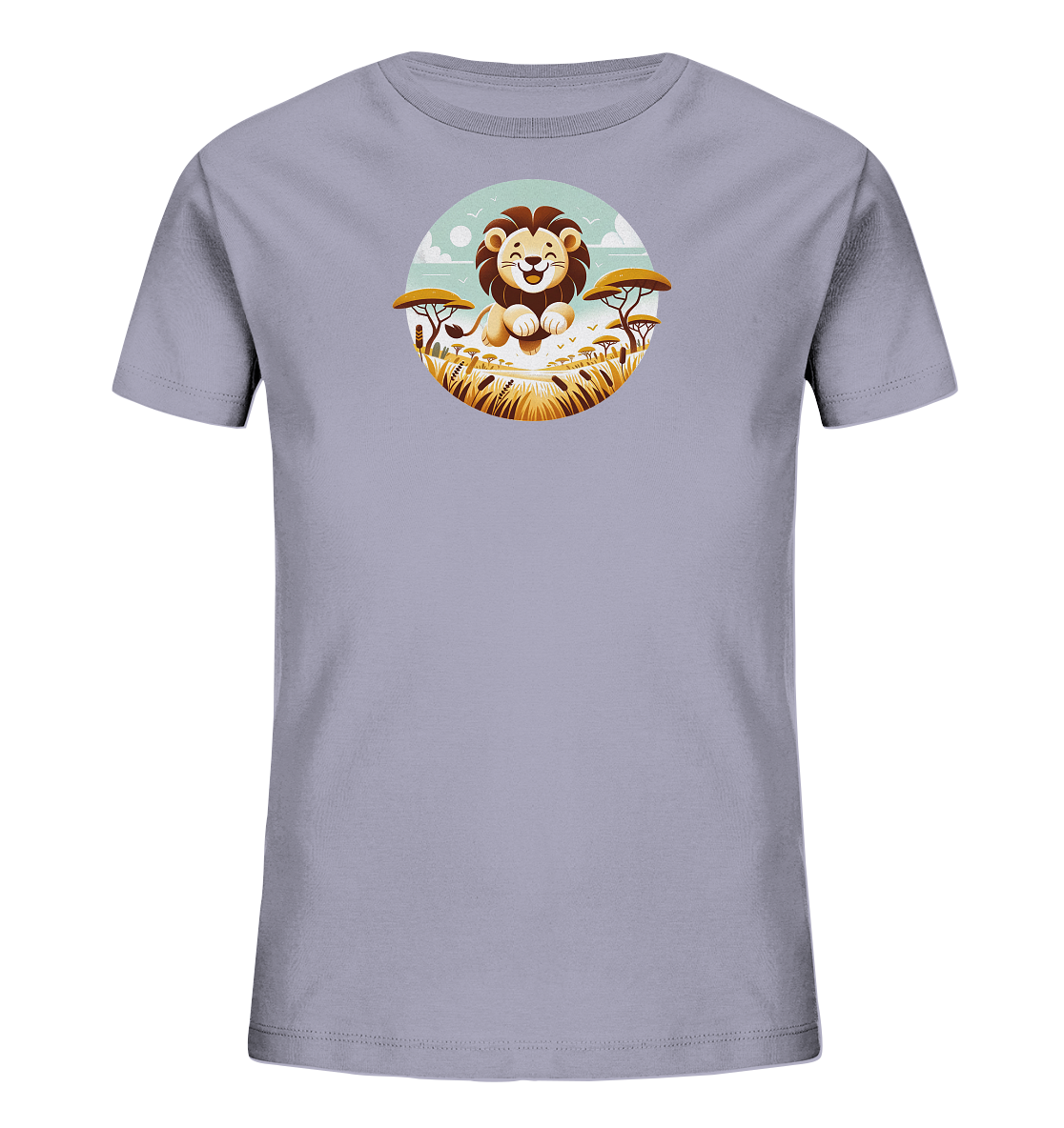 Kinder T-Shirt – Kleiner Löwe springt vor Freude