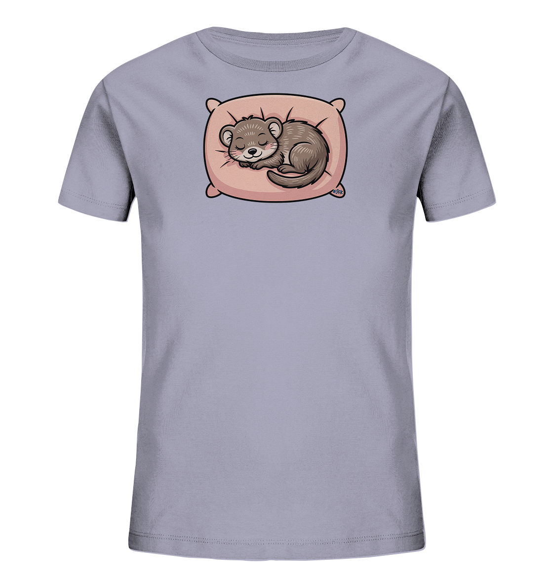 Schlafendes Tier auf Kissen Kinder T-Shirt