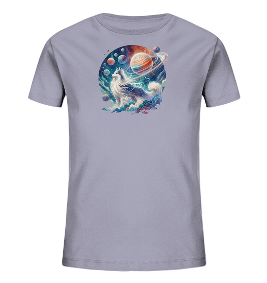 Kinder-T-Shirt mit Hund in einer Galaxie