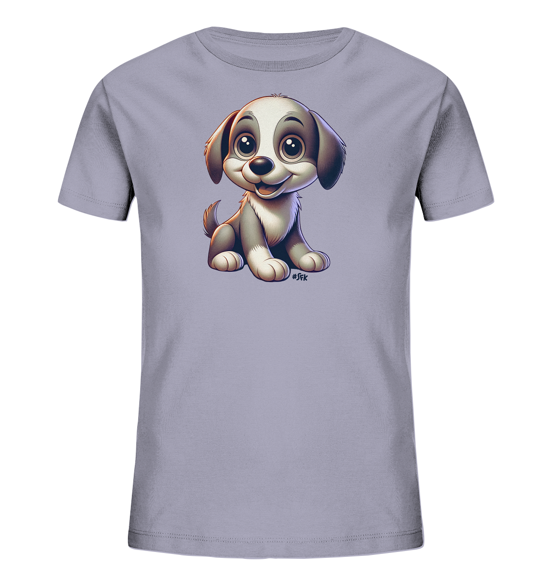 Kinder-T-Shirt mit Welpe und großen Augen