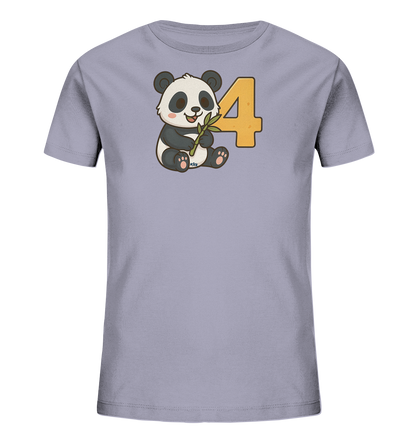 Bambus-Panda feiert die Vier Motiv auf Kinder T-Shirt