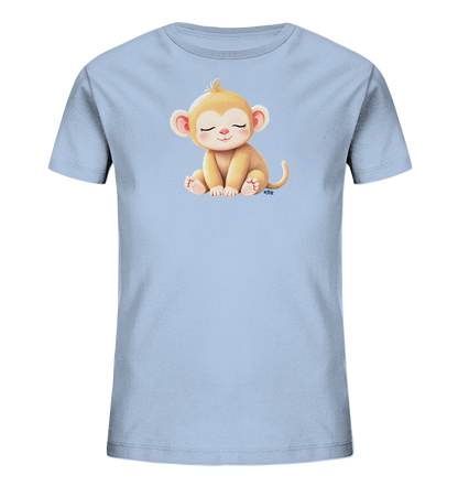 Kinder-T-Shirt mit niedlichem schlafendem Affen-Motiv.