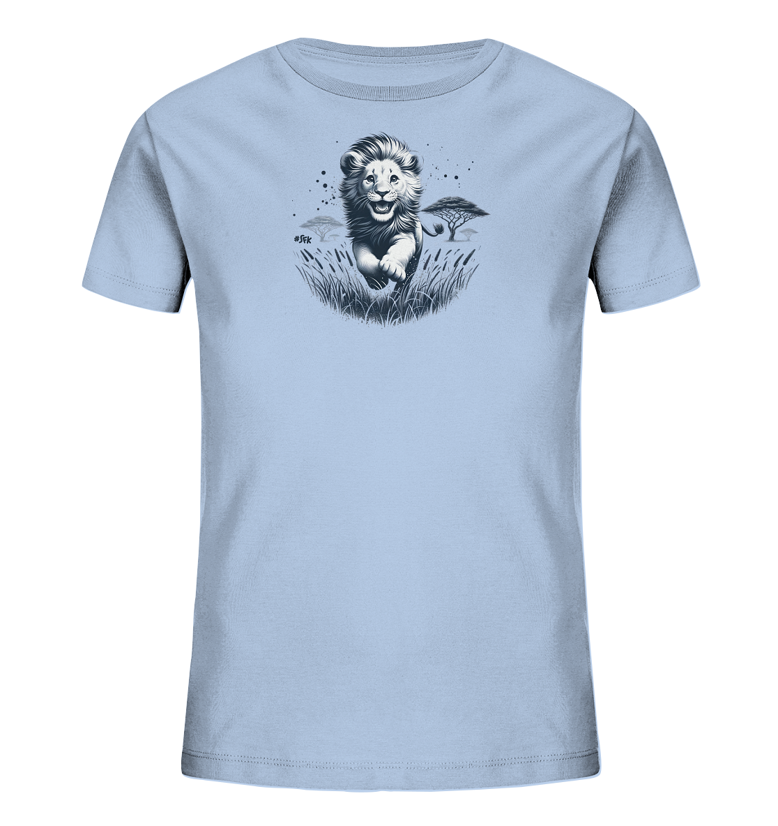 Kinder T-Shirt – Löwenjunges rennt voller Freude
