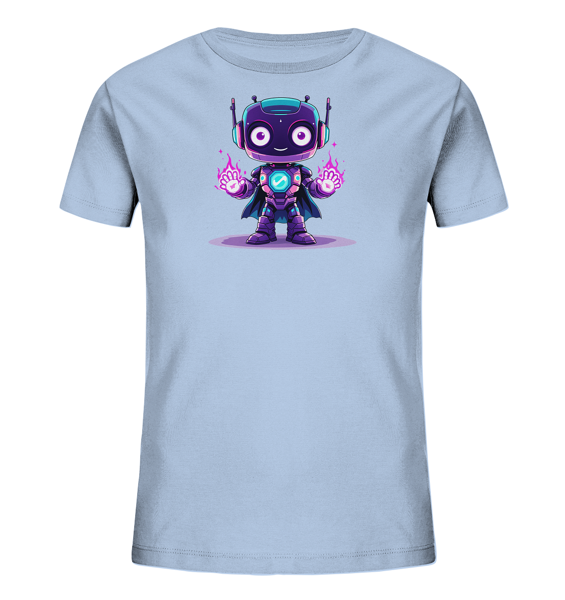 Onlineshop Shirts für Kinder - Das Bild zeigt ein Kinder-T-Shirt in einem hellen Mintgrün. Auf der Vorderseite ist eine niedliche graue Cartoon-Maus mit großen Ohren und pinken Wangen abgebildet. Die Maus sitzt neben der Zahl "4", die in einer goldgelben, leicht geschwungenen Schrift dargestellt ist. Ein kleiner blauer Schmetterling fliegt in der Nähe der Maus und ergänzt das fröhliche Design. Das Motiv ist verspielt und farblich gut auf den Shirt-Grundton abgestimmt.