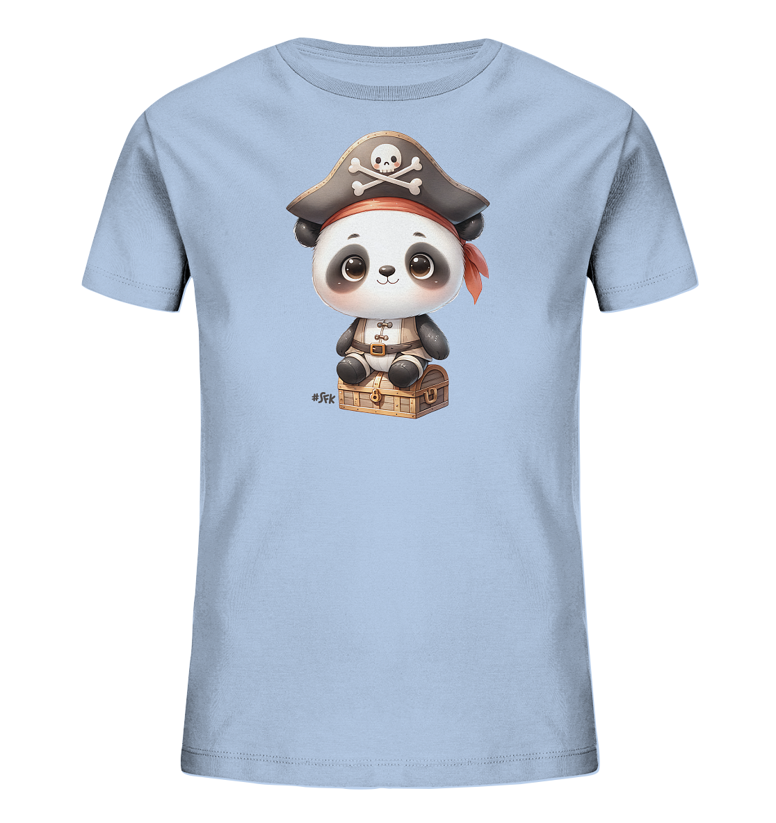 Kinder T-Shirt – Süßer Panda Pirat auf Schatz