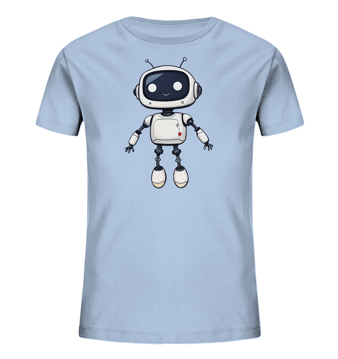 Roboterfreund mit großen Augen – Kinder-T-Shirt - Kinder Bio T-Shirt