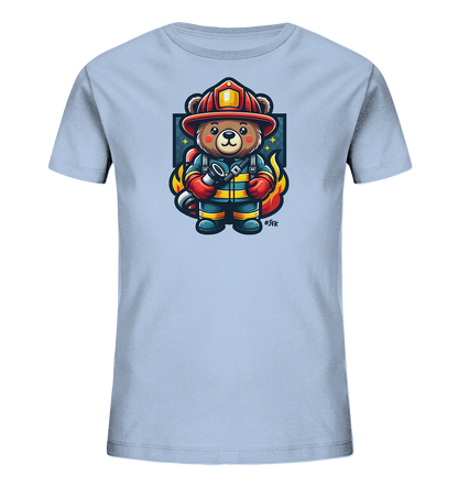 Kinder-T-Shirt mit Bär in Feuerwehrmontur