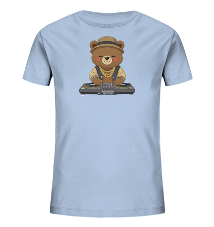 Bären-DJ mit Goldketten Motiv auf Kinder T-Shirt