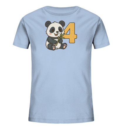 Bambus-Panda feiert die Vier Motiv auf Kinder T-Shirt