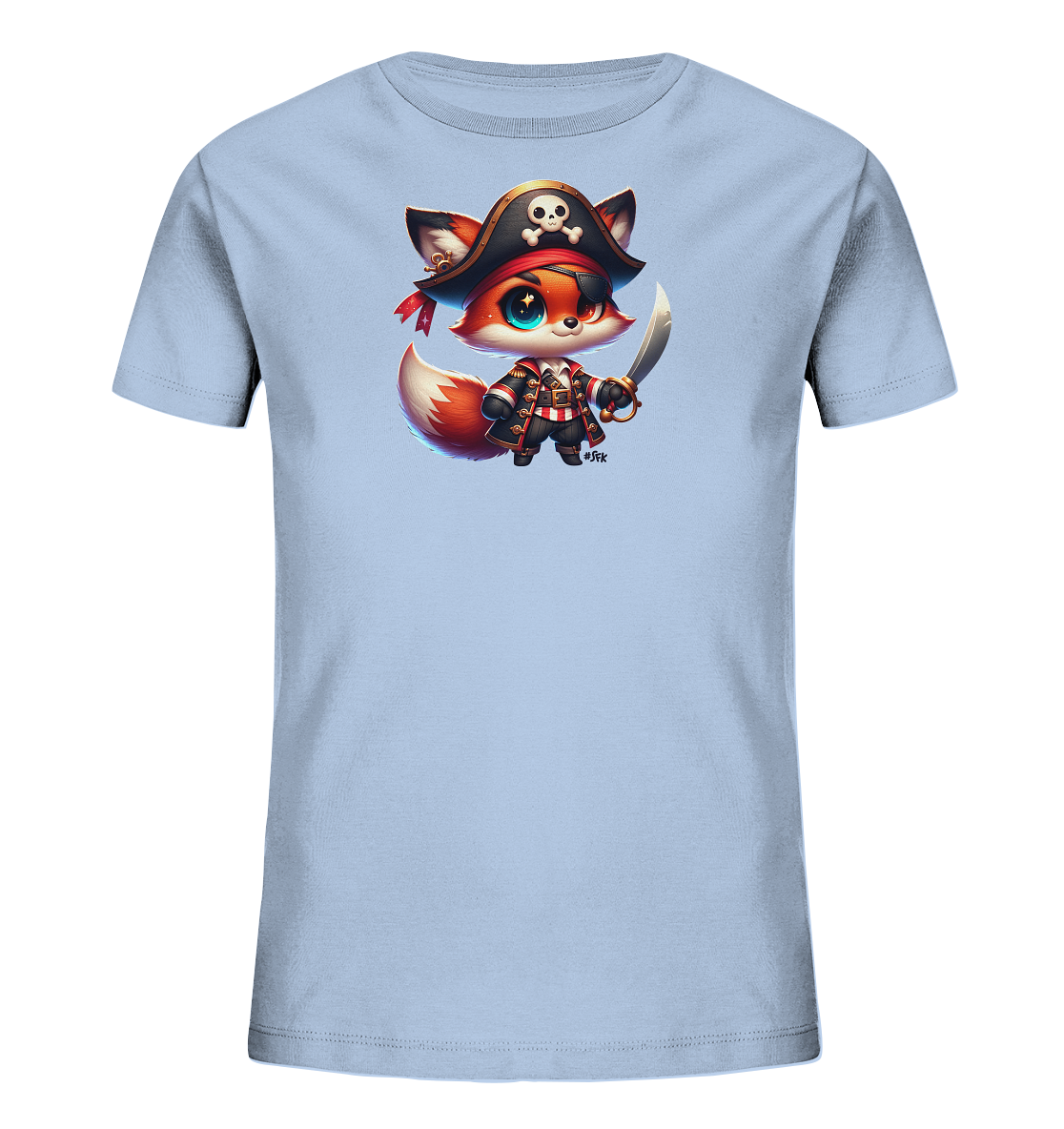 Kinder T-Shirt – Niedlicher Piratenfuchs sucht Abenteuer