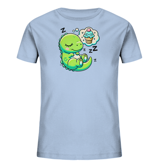 Kinder T-Shirt mit schlafendem Dino und Eiscreme-Traum