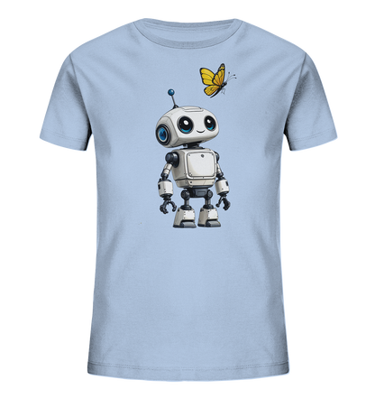 Kinder T-Shirt mit kleinem Roboter und Schmetterling