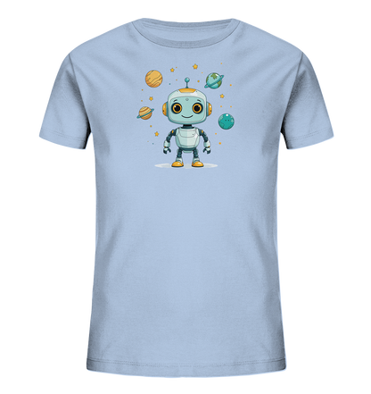Kinder-T-Shirt | Galaktischer Roboter mit Sternen - Kinder Bio T-Shirt