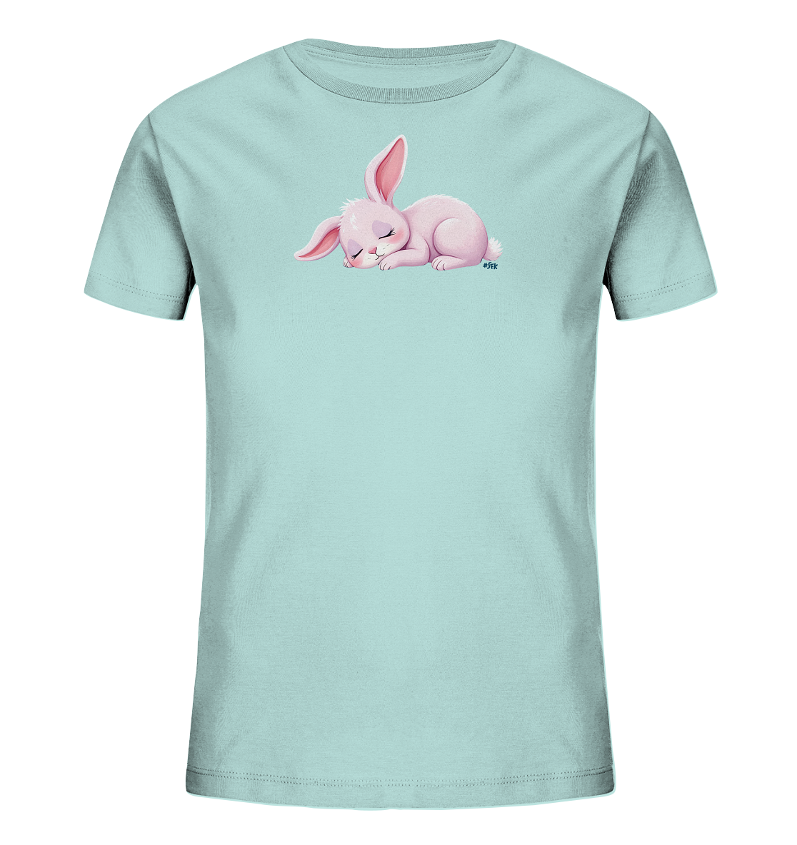 Kinder T Shirt mit kleinem rosa schlafendem Häschen