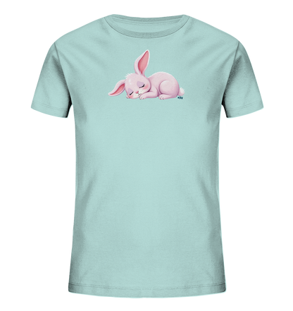Kinder T Shirt mit kleinem rosa schlafendem Häschen