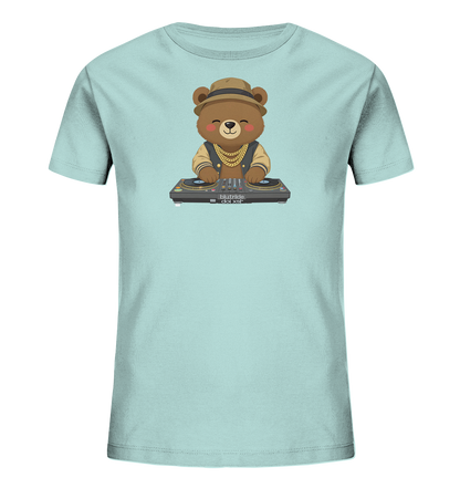 Bären-DJ mit Goldketten Motiv auf Kinder T-Shirt