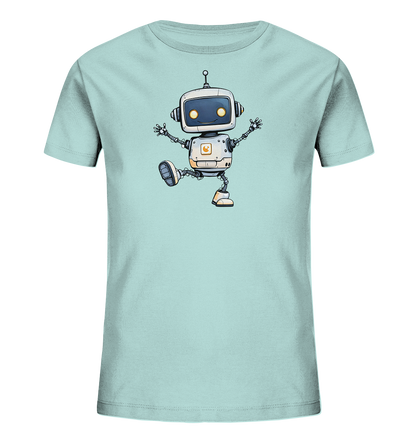 Kinder-T-Shirt mit lustigem Roboter-Motiv für kleine Technikfans.