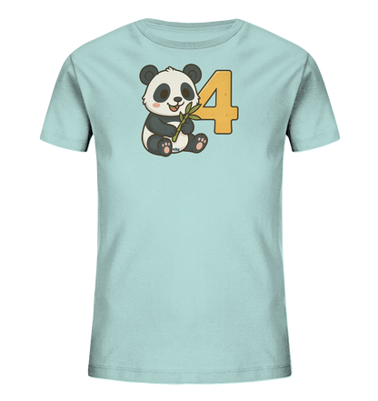 Bambus-Panda feiert die Vier Motiv auf Kinder T-Shirt
