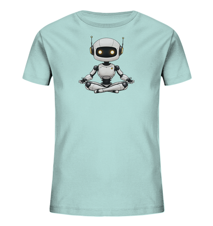 Kinder-T-Shirt mit meditierendem Roboter - Kinder Bio T-Shirt