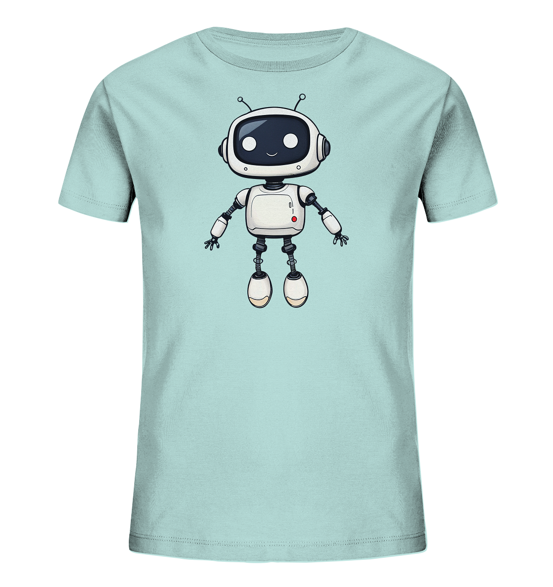 Roboterfreund mit großen Augen – Kinder-T-Shirt - Kinder Bio T-Shirt