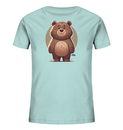 Kinder-T-Shirt mit lächelndem braunem Bären