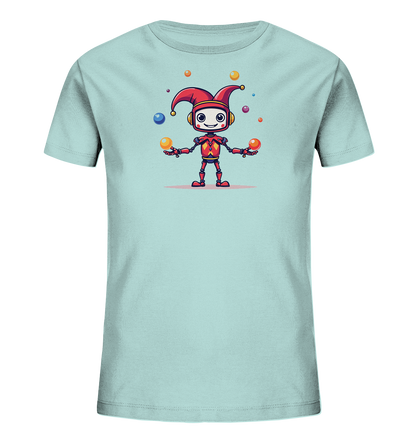Kinder T-Shirt | Roboter-Narr jongliert bunte Bälle - Kinder Bio T-Shirt