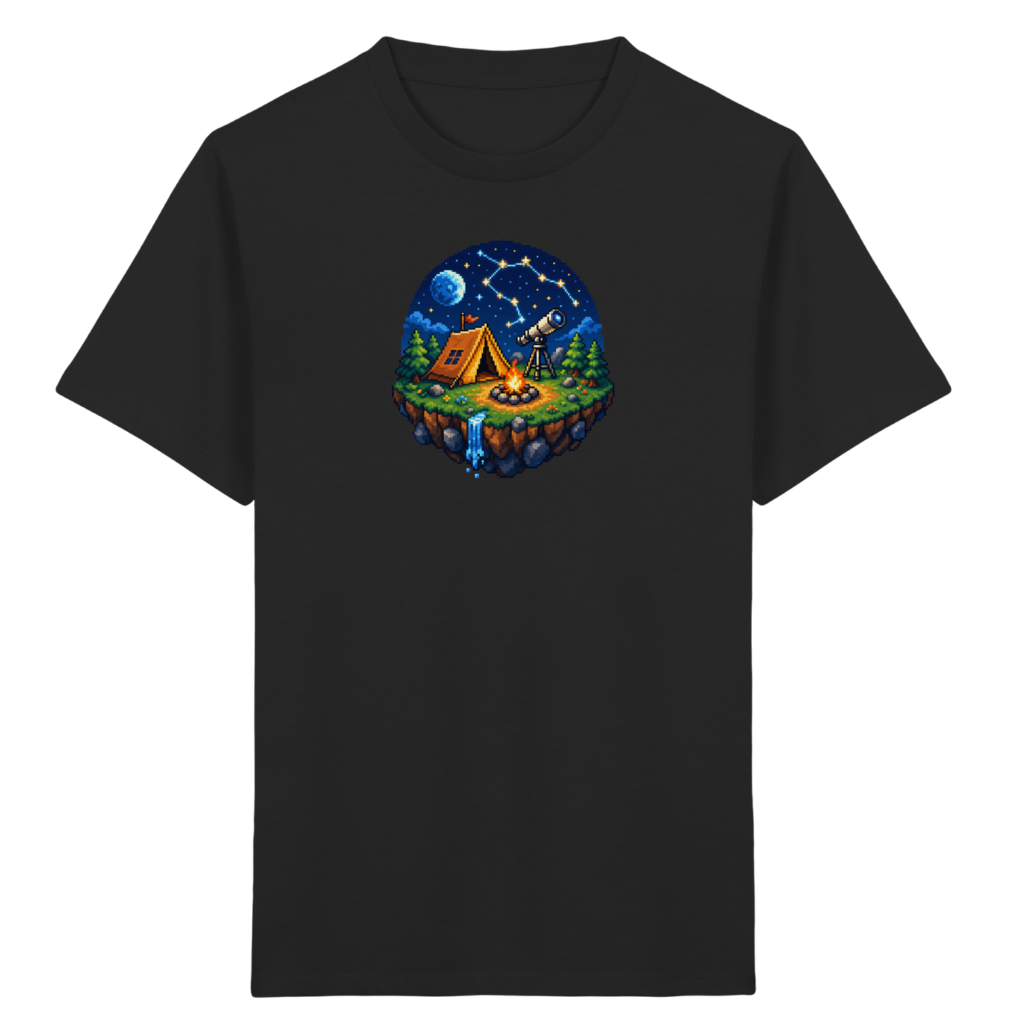 Magisches Pixel Camping Insel Abenteuer - Kinder Bio T-Shirt