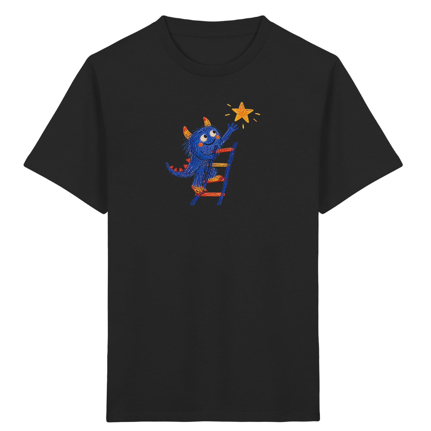 Monster auf der Sternenleiter - Kinder Bio T-Shirt
