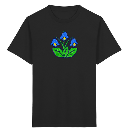 Kritzel Glockenblume Kinder Shirt - Kinder Bio T-Shirt Vorderseite