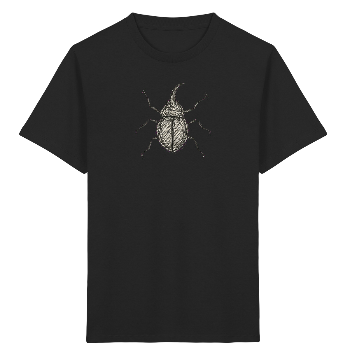 Nashornkäfer von oben - Kinder Bio T-Shirt Vorderseite