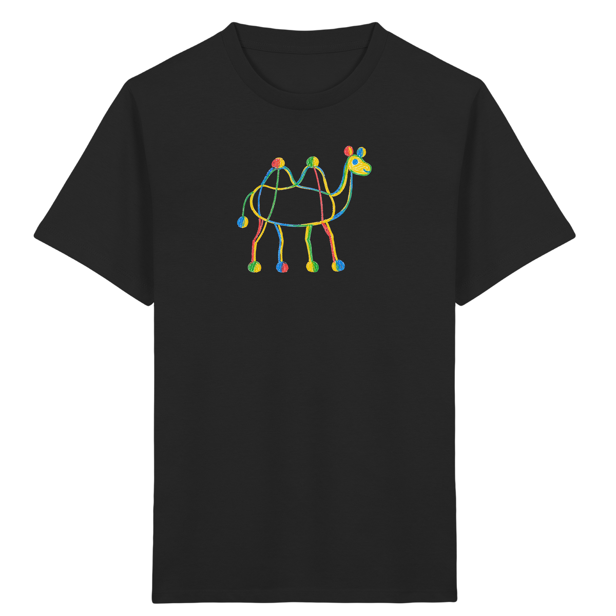 Farbpunkt Kamel Kinder Shirt - Kinder Bio T-Shirt Vorderseite