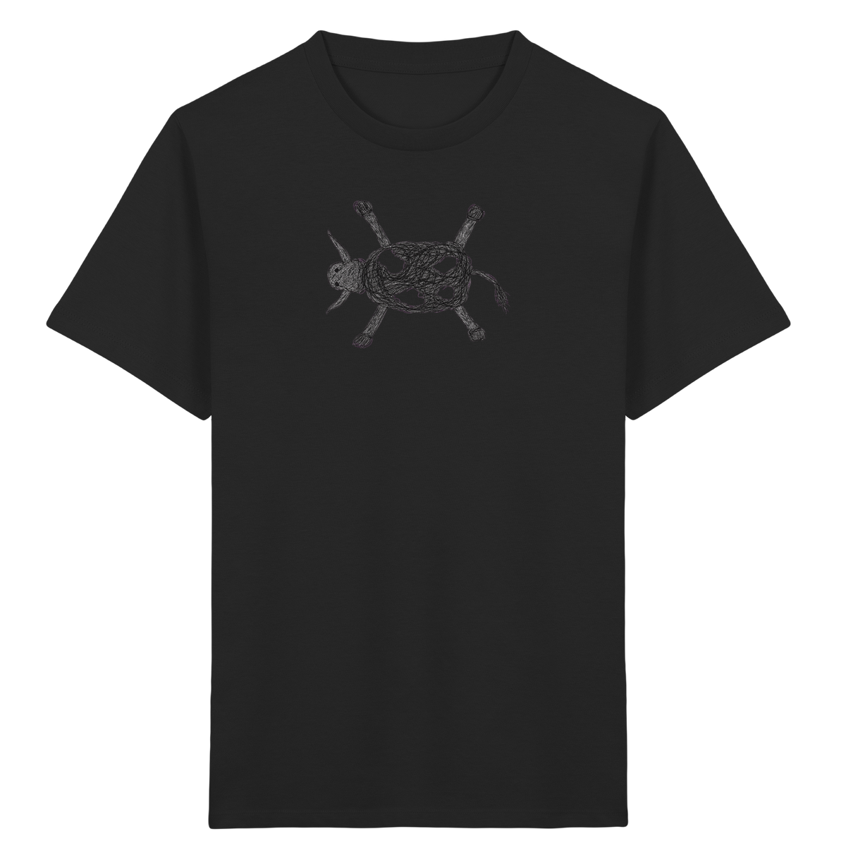 Kuh von oben gezeichnet - Kinder Bio T-Shirt Vorderseite