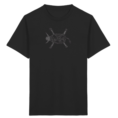 Kuh von oben gezeichnet - Kinder Bio T-Shirt Vorderseite