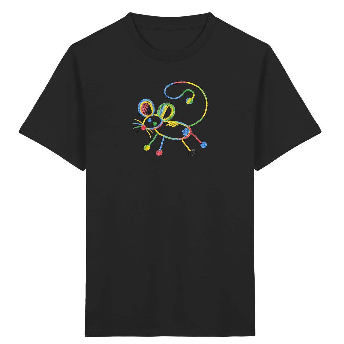 Farbpunkt Maus Kinder Shirt - Kinder Bio T-Shirt Vorderseite