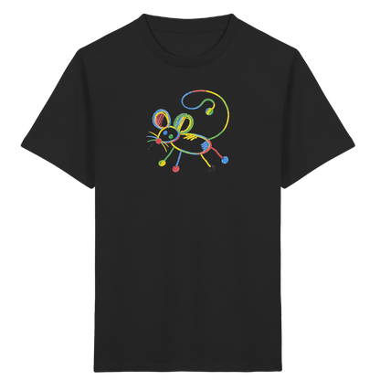 Farbpunkt Maus Kinder Shirt - Kinder Bio T-Shirt Vorderseite