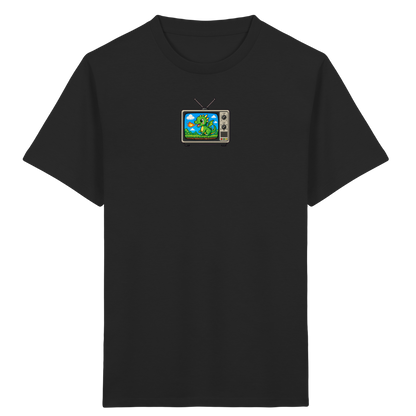 Pixel Drache im Retro TV Shirt - Kinder Bio T-Shirt
