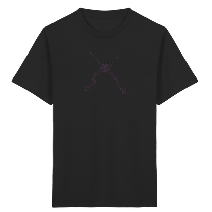Frosch von oben schwimmend - Kinder Bio T-Shirt Vorderseite