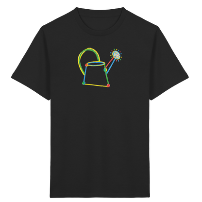 Bunte Kreide Gießkanne Kinder - Kinder Bio T-Shirt Vorderseite