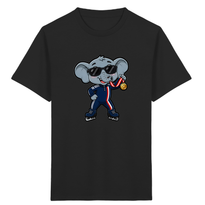 Eislaufender Elefant: Cooles T-Shirt für Kinder - Kinder Bio T-Shirt