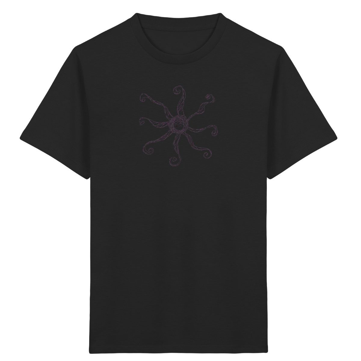 Oktopus von oben Kinderzeichnung - Kinder Bio T-Shirt Vorderseite