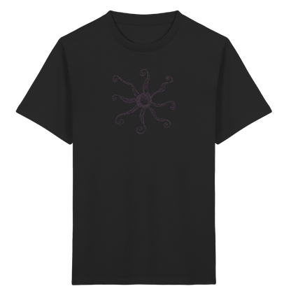 Oktopus von oben Kinderzeichnung - Kinder Bio T-Shirt Vorderseite